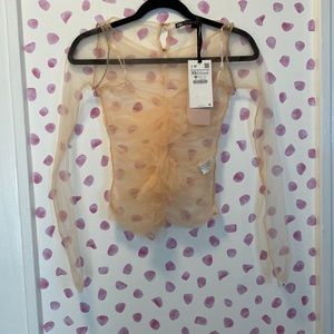 RARE Zara - NYC Ballet Collection - Tulle Top w/ Rhinestone Embellishments